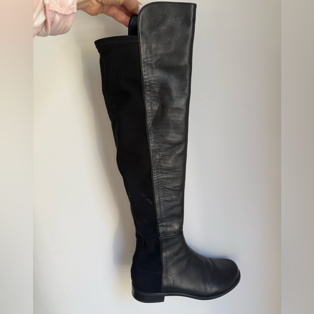 Stuart Weitzman Sleek Black Over the Knee Boots